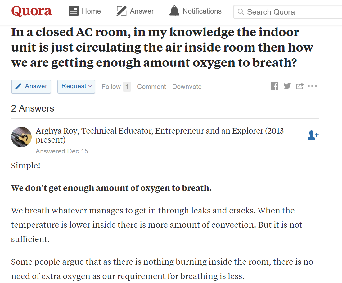 Does closing windows starve us of oxygen Quora