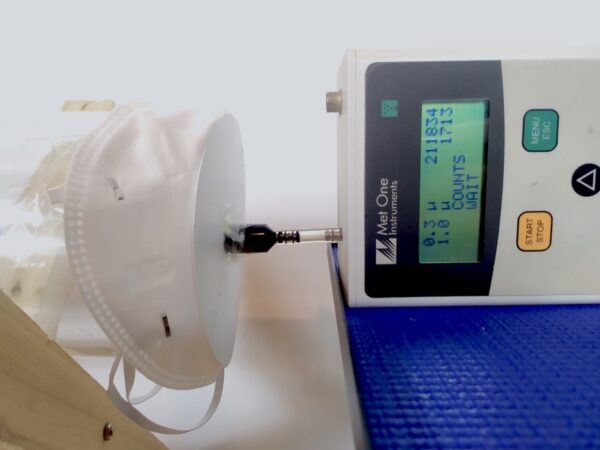 Testing N95 Mask Using Particle Counter