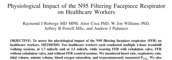 Physiological effects on of wearing n95 masks for healthcenter workers