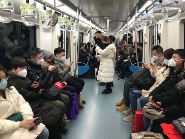 Mask Wearing on Beijing Subway (masks lowering blood pressure)