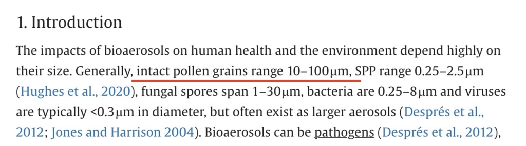 pollen particle size
