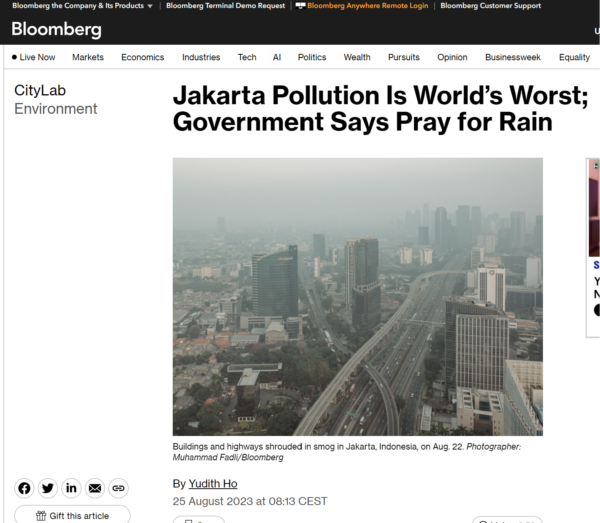 Jakarta government asked people to pray for rain
