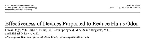 Effectiveness of devices purported to reduce flatus odors