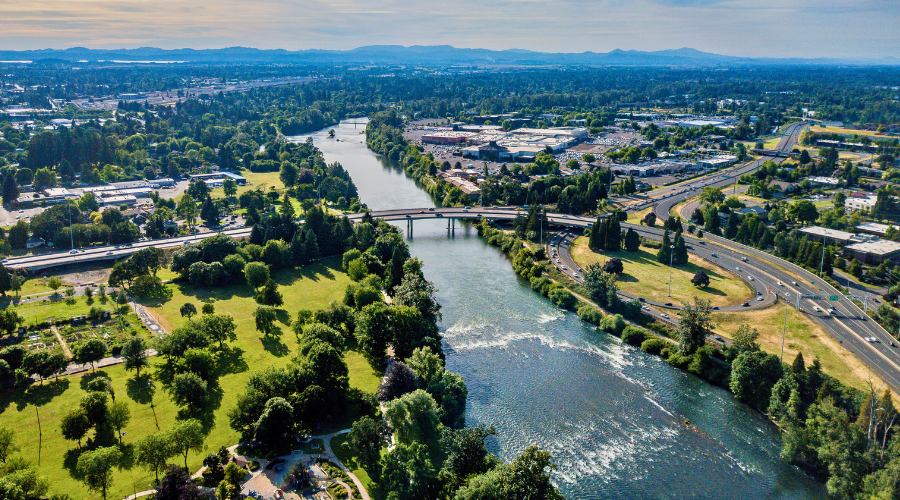 Eugene, Oregon, one of the least polluted cities in the US