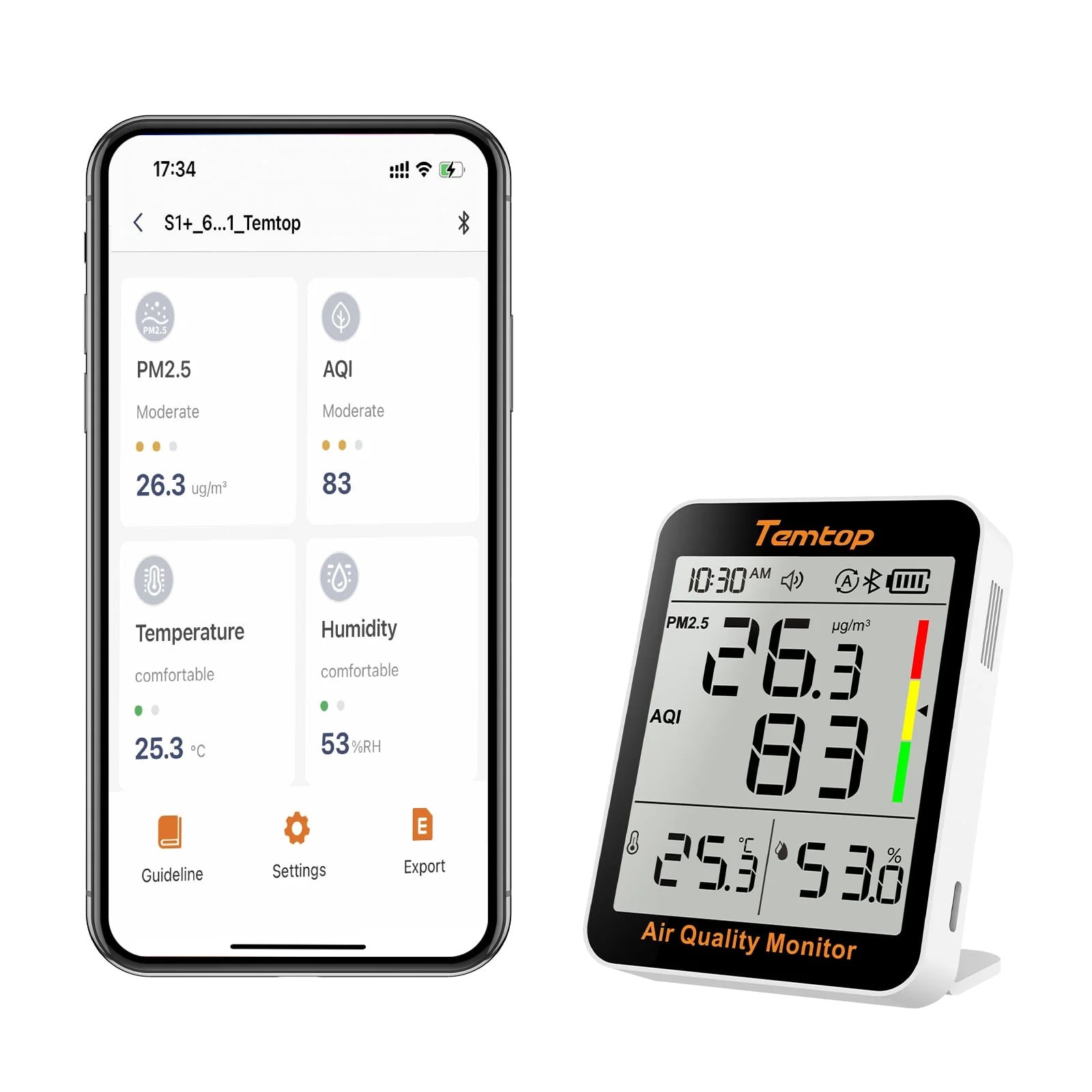 Temtop S1+ 4-in-1 Air Quality Monitor - Image 4