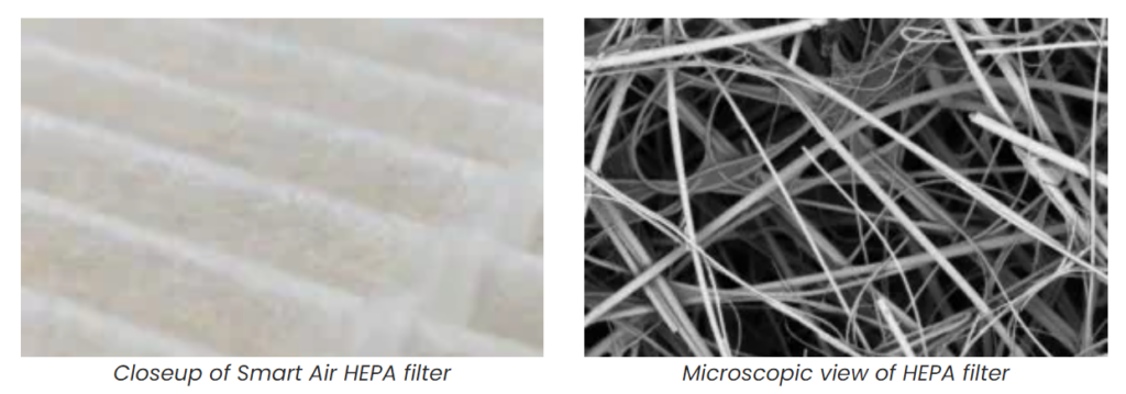 Closeup HEPA filter material