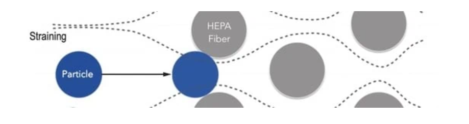 HEPA filter straining capture method