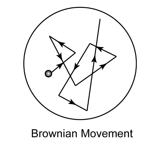Brownian motion capture method of particles