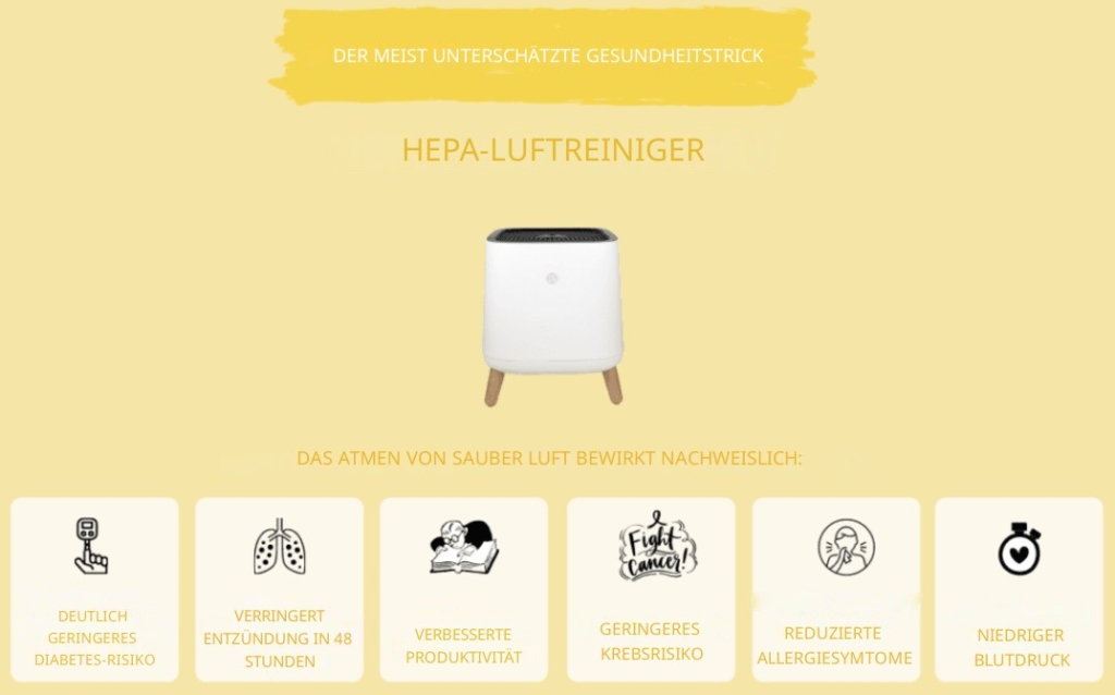 Gesundheitsvorteile HEPA-Luftreiniger