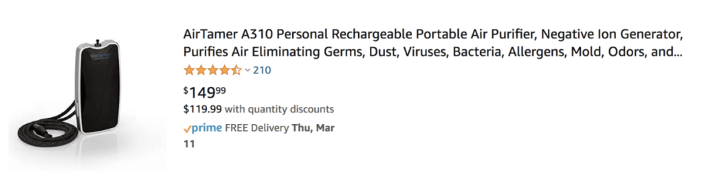 wearable air purifier amazon