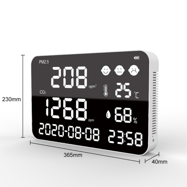 Précision du moniteur de CO2 DM1307