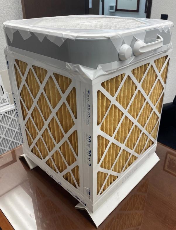souped-up purifier using a box fan