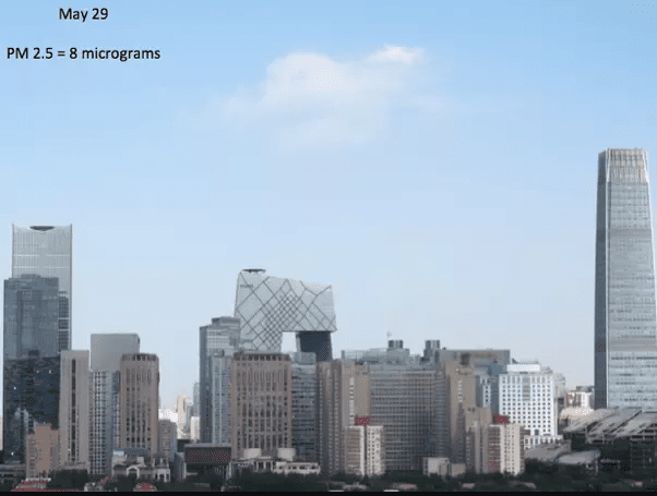 sky of beijing after rain