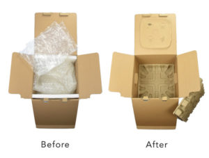 Sqair air purifier recyclable packaging