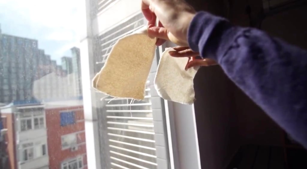 DIY face mask material efficiency testing service for particle capture