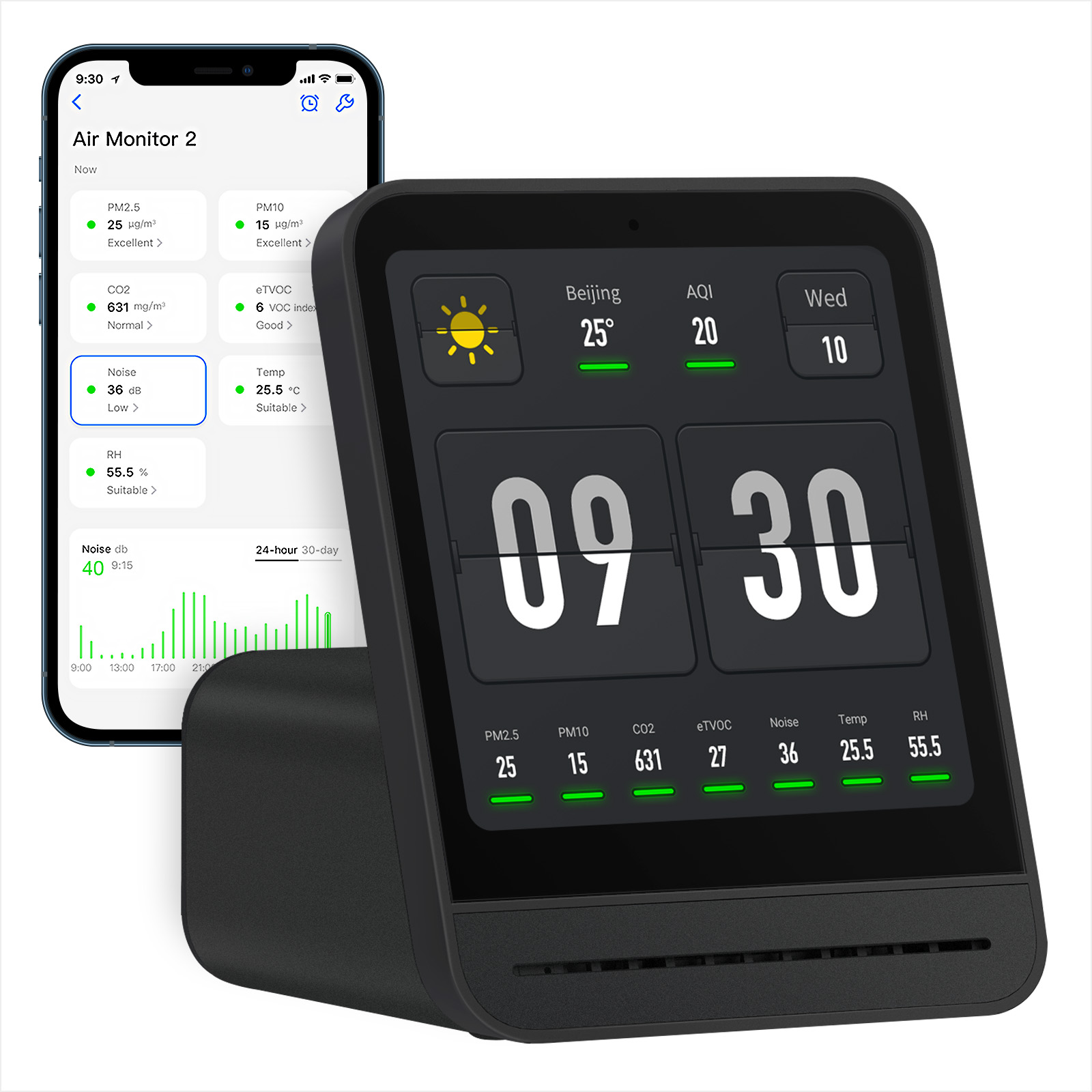 QP Pro 2 Air Quality Monitor ( Black)
