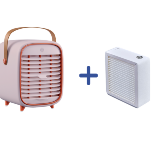 QT3 Portable Air Purifier + HEPA Filter (Pink)